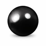 Juodi keramikiniai rutuliai - 6cm - 2145