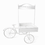 Metalinis karkasinis stovas / dviratis - baltas