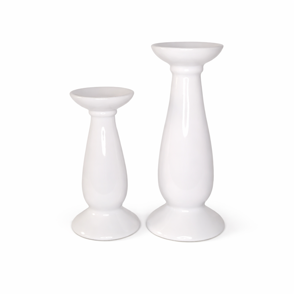 0E371545-0402-4B94-BB89-0CA412C5A44A Balta žvakidė - Didelė - 12873 - Image 1
