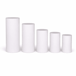 Baltas apvalus stovas 50 cm – 5910