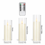 Dirbtinė žvakė su organiniu stiklu