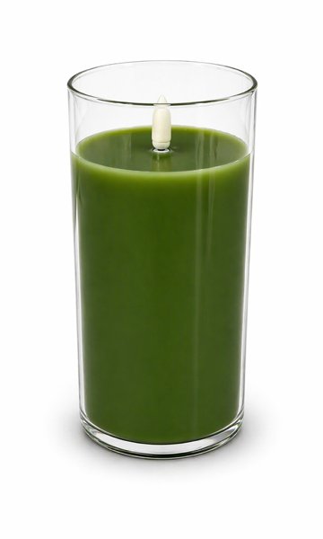 Dirbtinė žvakė su organiniu stiklu žalia nuoma