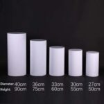 Baltas apvalus stovas 50cm